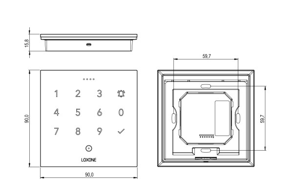 Loxone NFC Code Touch for Nano Anthrazit – Bild 2