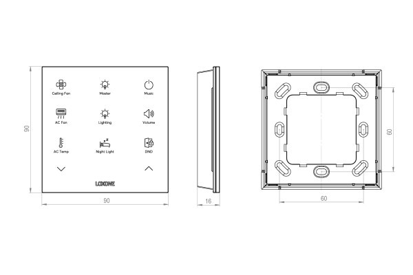 Loxone Touch Pure Flex Standard Audio Air Anthrazit – Bild 2