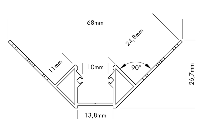 PROLED S-LINE TILES CORNER INTERNAL 2.0m – Bild 3