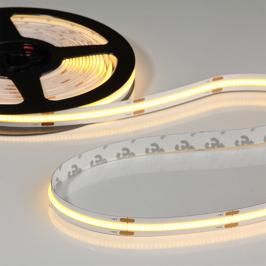Emilum Flex COB CCT LED-Streifen 24V, 14W, 2200K/5700K, CRI90, 604LED, IP20, 10mm – Bild 4