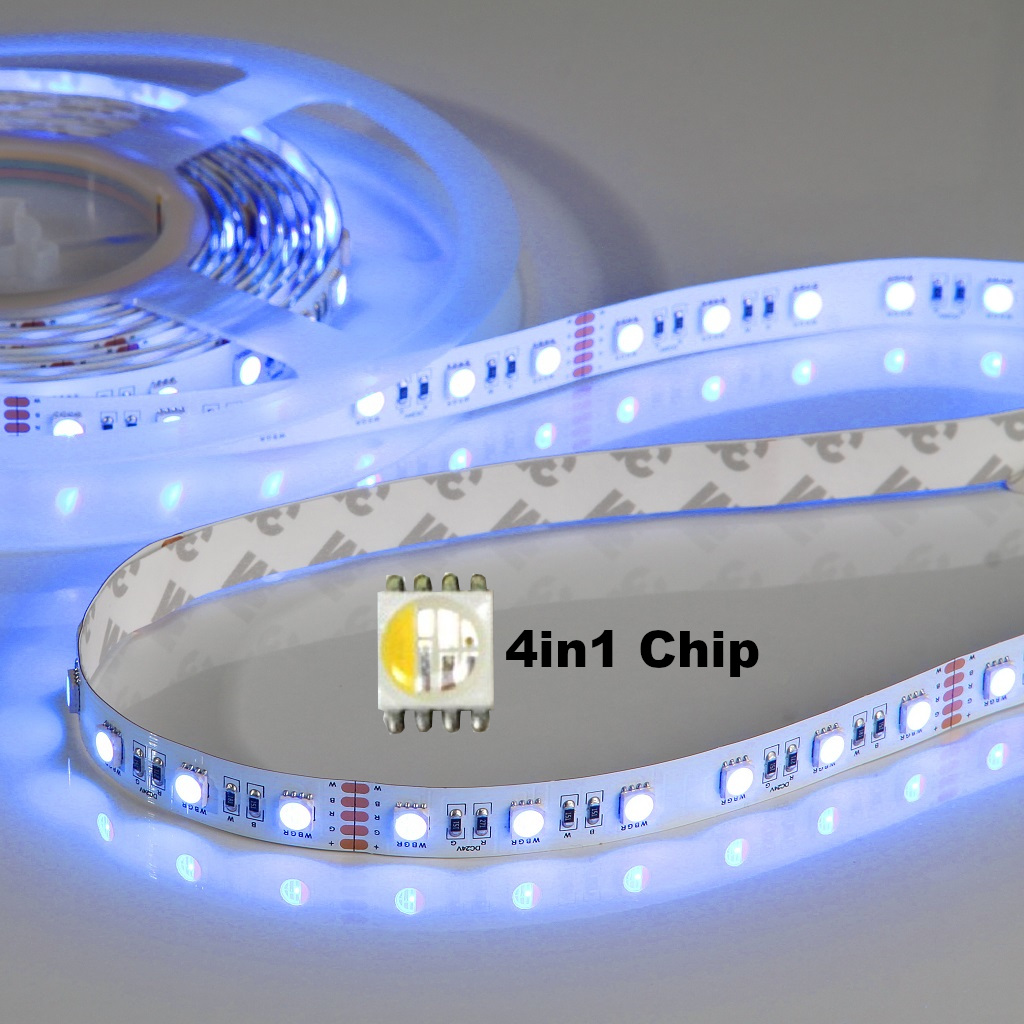 Emilum Flex Stripe 24V, 19.2W, RGBW/2700K, CRI90, 60LED, IP20, 12mm