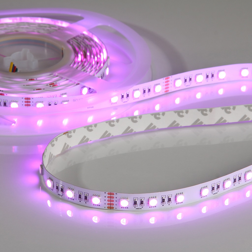 Emilum Flex Stripe 24V, 19.2W, RGBW/2700K, CRI90, 60LED, IP20, 12mm – Bild 8