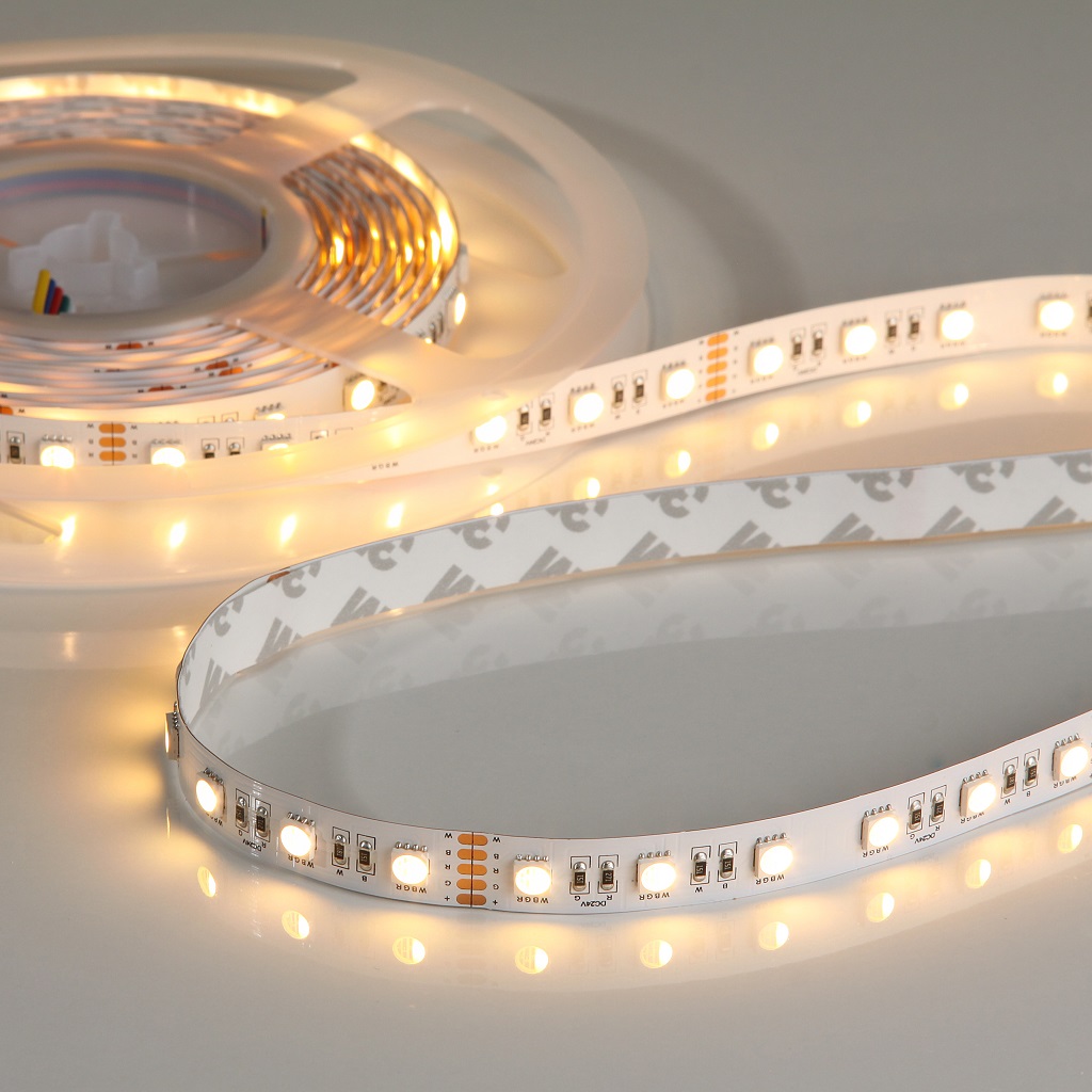 Emilum Flex Stripe 24V, 19.2W, RGBW/2700K, CRI90, 60LED, IP20, 12mm – Bild 2